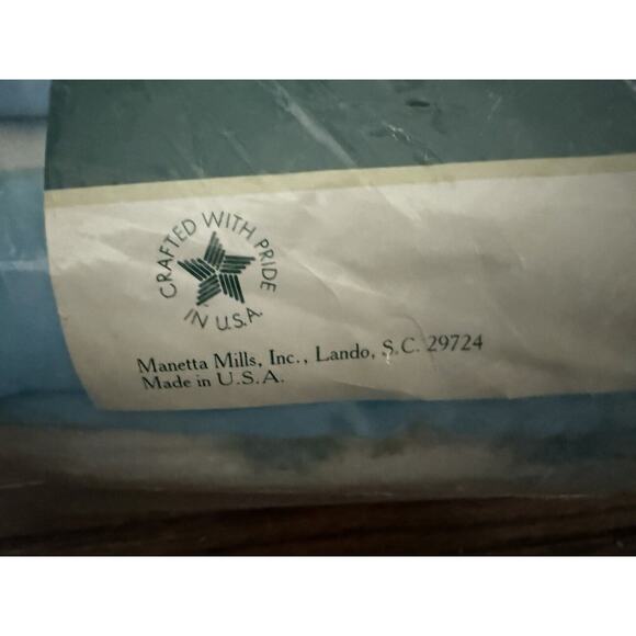 Lady Pepperell Blanket Karen Blue Floral Twin/Full Vintage Satin Trim 72x90 NOS - Picture 4 of 9